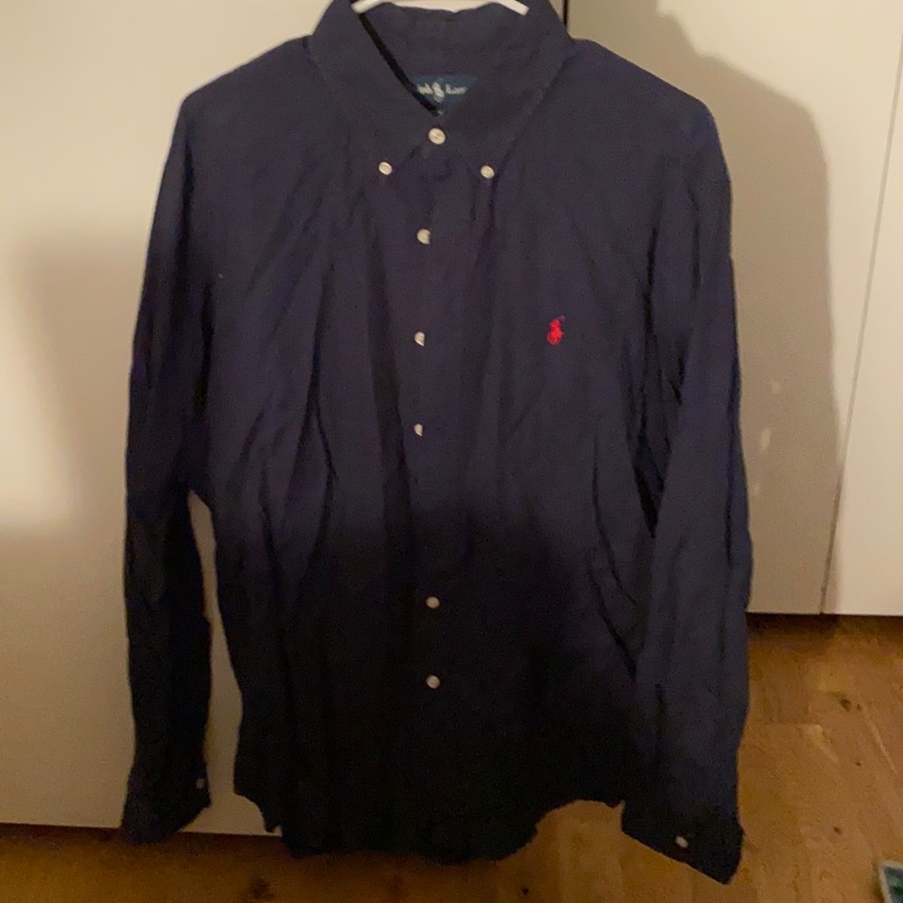 Navy blue polo button down